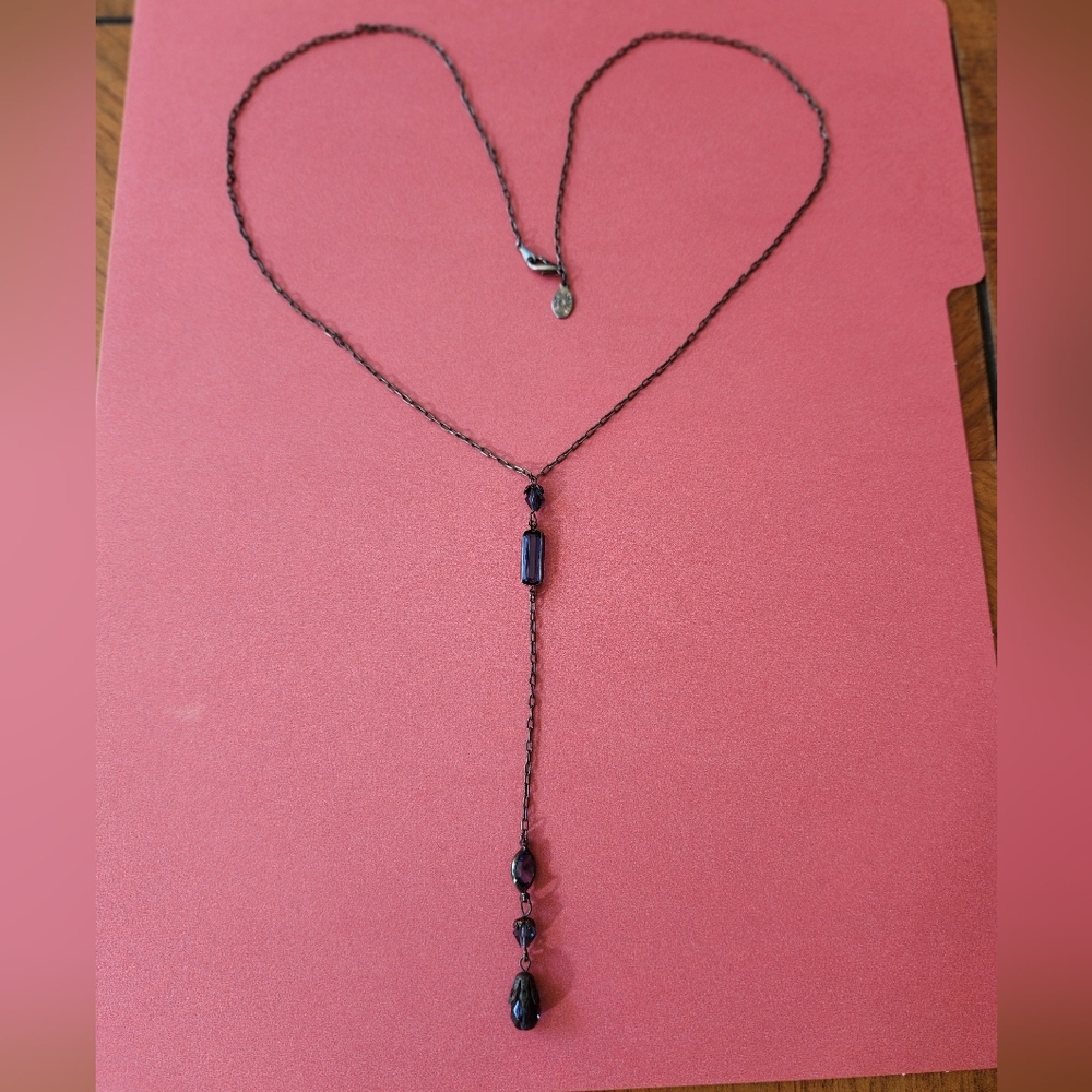 Robert Rose Lariat Necklace